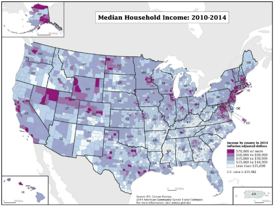 Image result for household income in the us 2016 TOP CITY